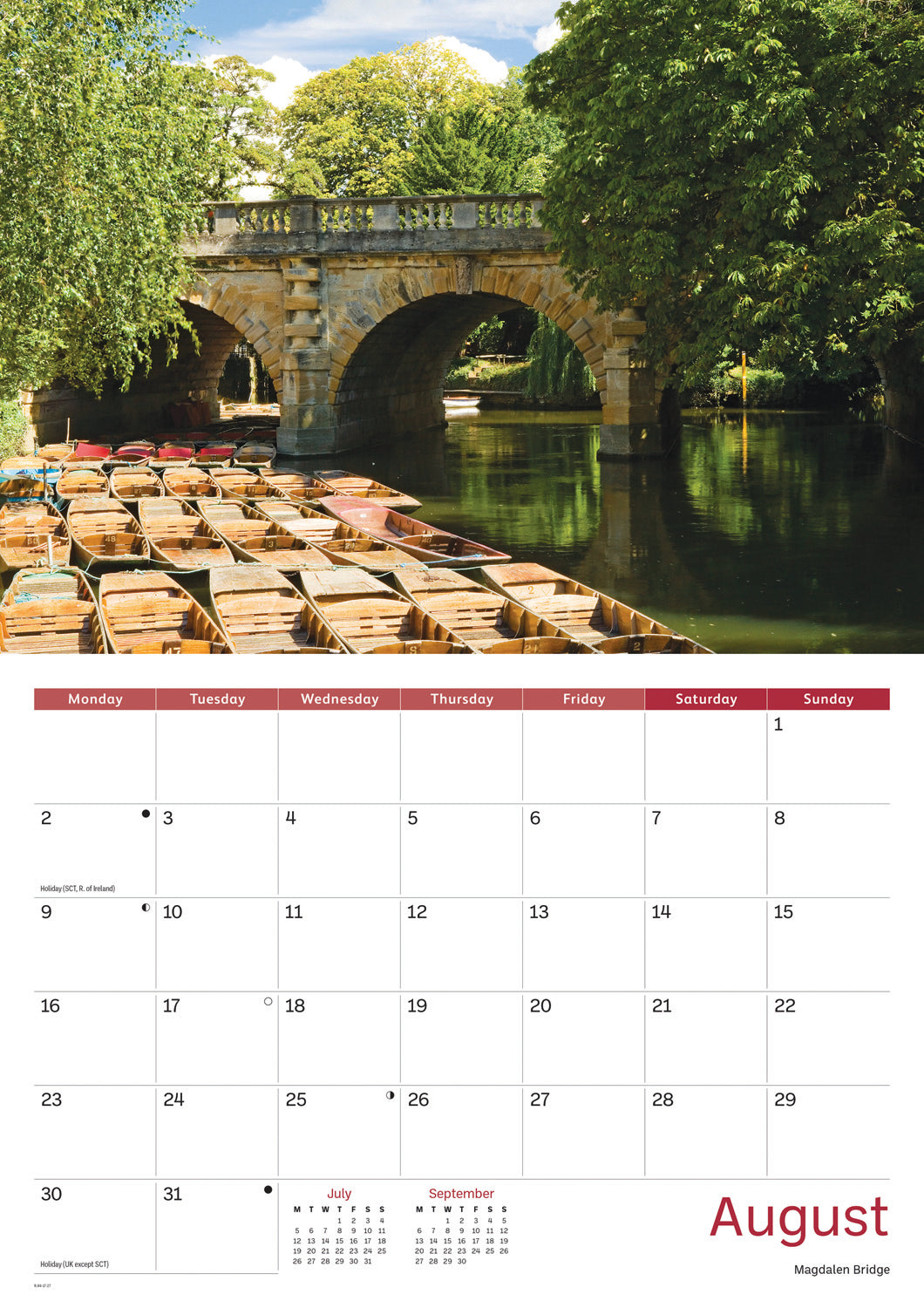 Oxford A4 Calendar 2027