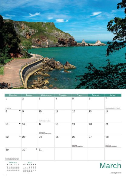 English Riviera A4 Calendar 2027
