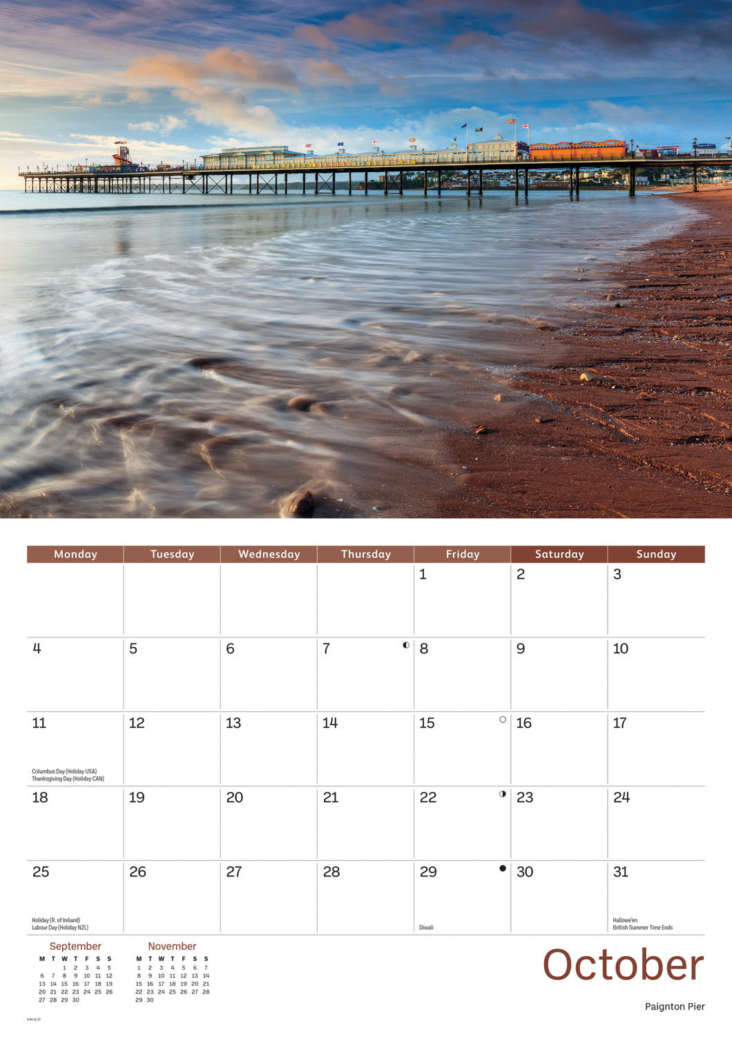 English Riviera A4 Calendar 2027