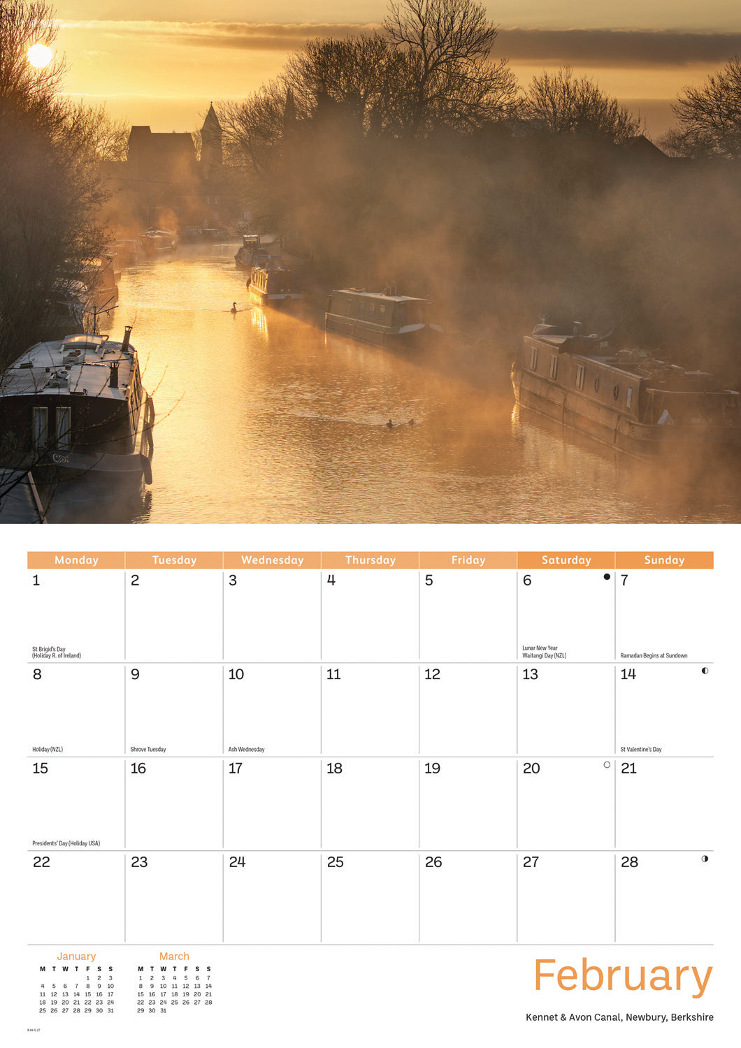 Thames & Chilterns A4 Calendar 2027