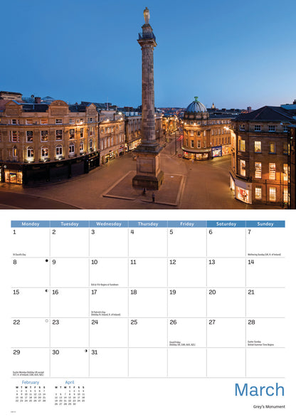 Newcastle A4 Calendar 2027
