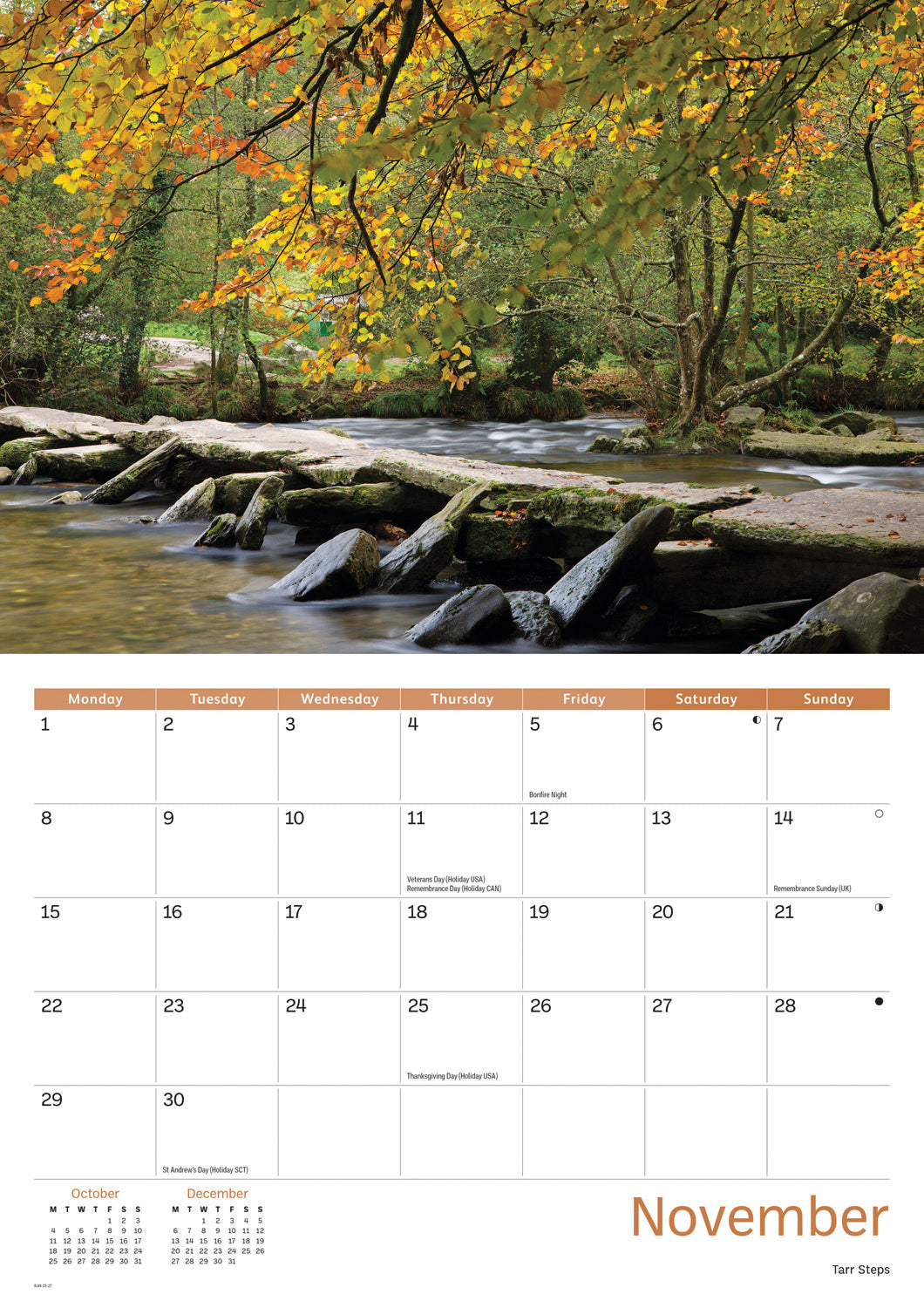 Exmoor A4 Calendar 2027