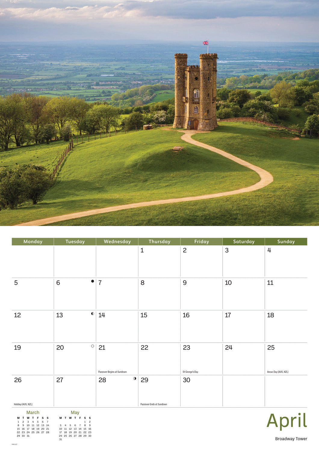 Worcestershire A4 Calendar 2027