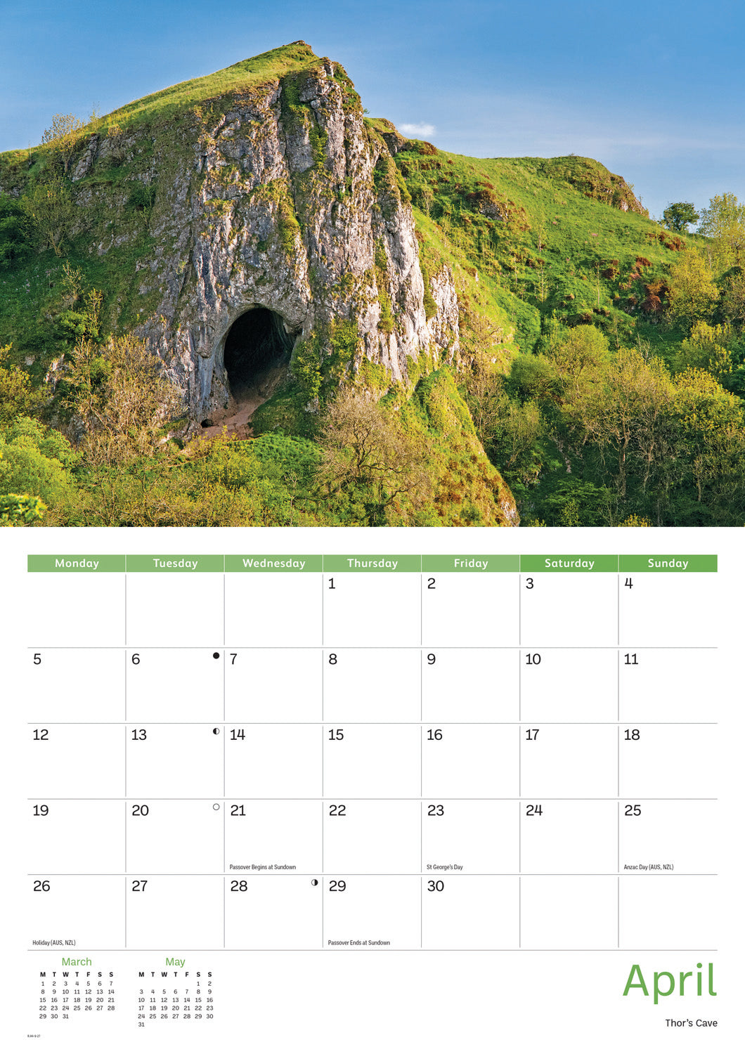 Staffordshire A4 Calendar 2027