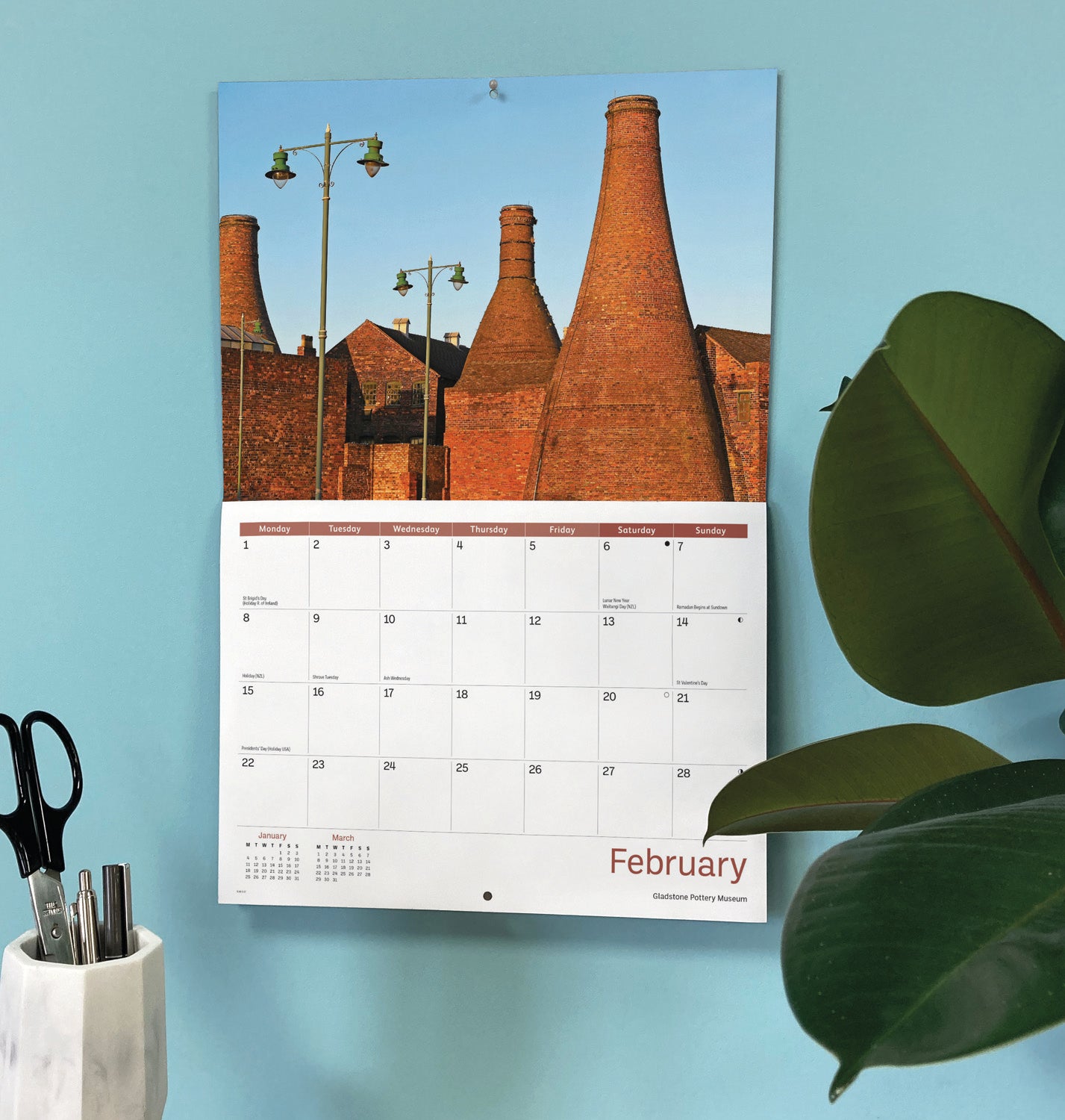 Staffordshire A4 Calendar 2027
