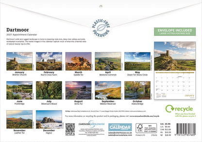 Dartmoor A4 Calendar 2027