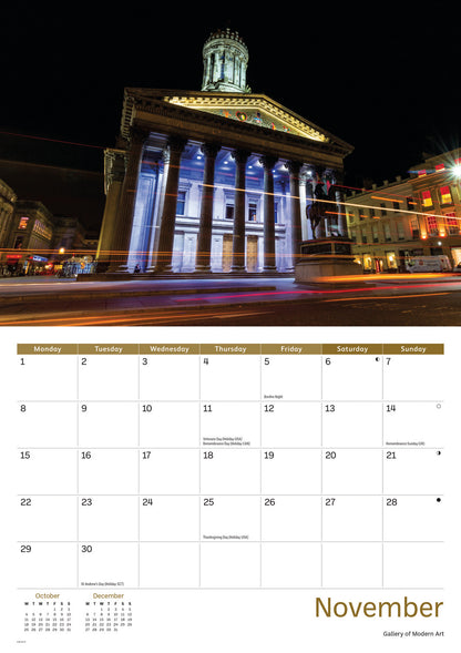 Glasgow A4 Calendar 2027