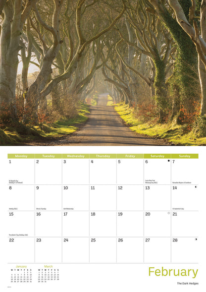 Northern Ireland A4 Calendar 2027