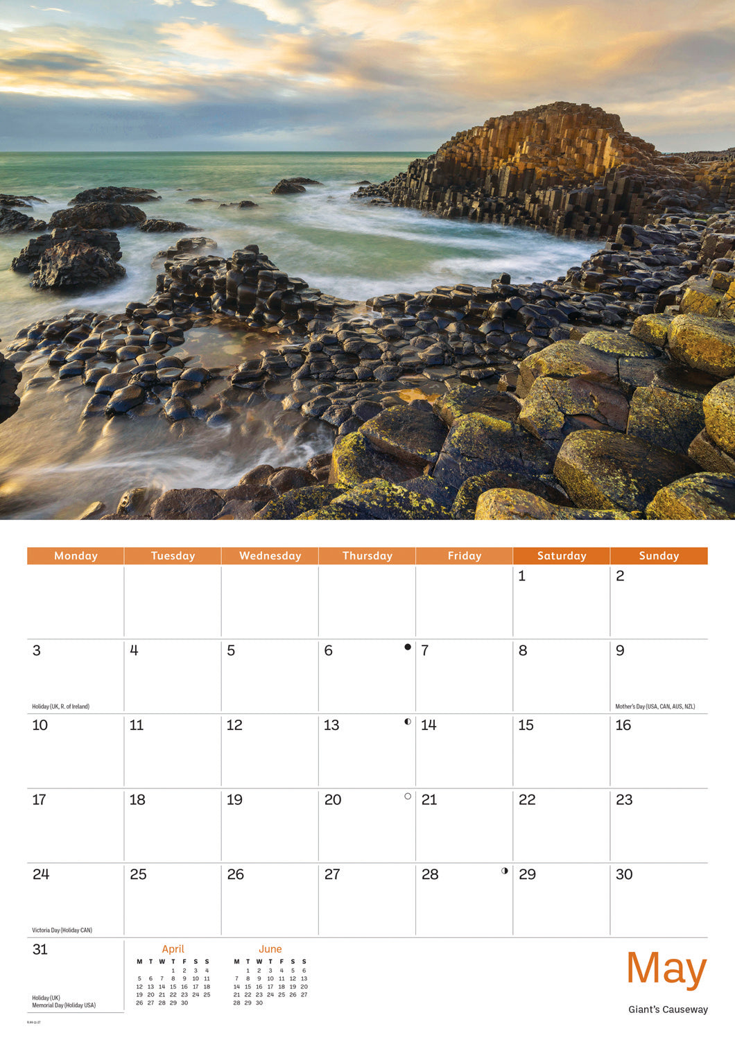 Northern Ireland A4 Calendar 2027