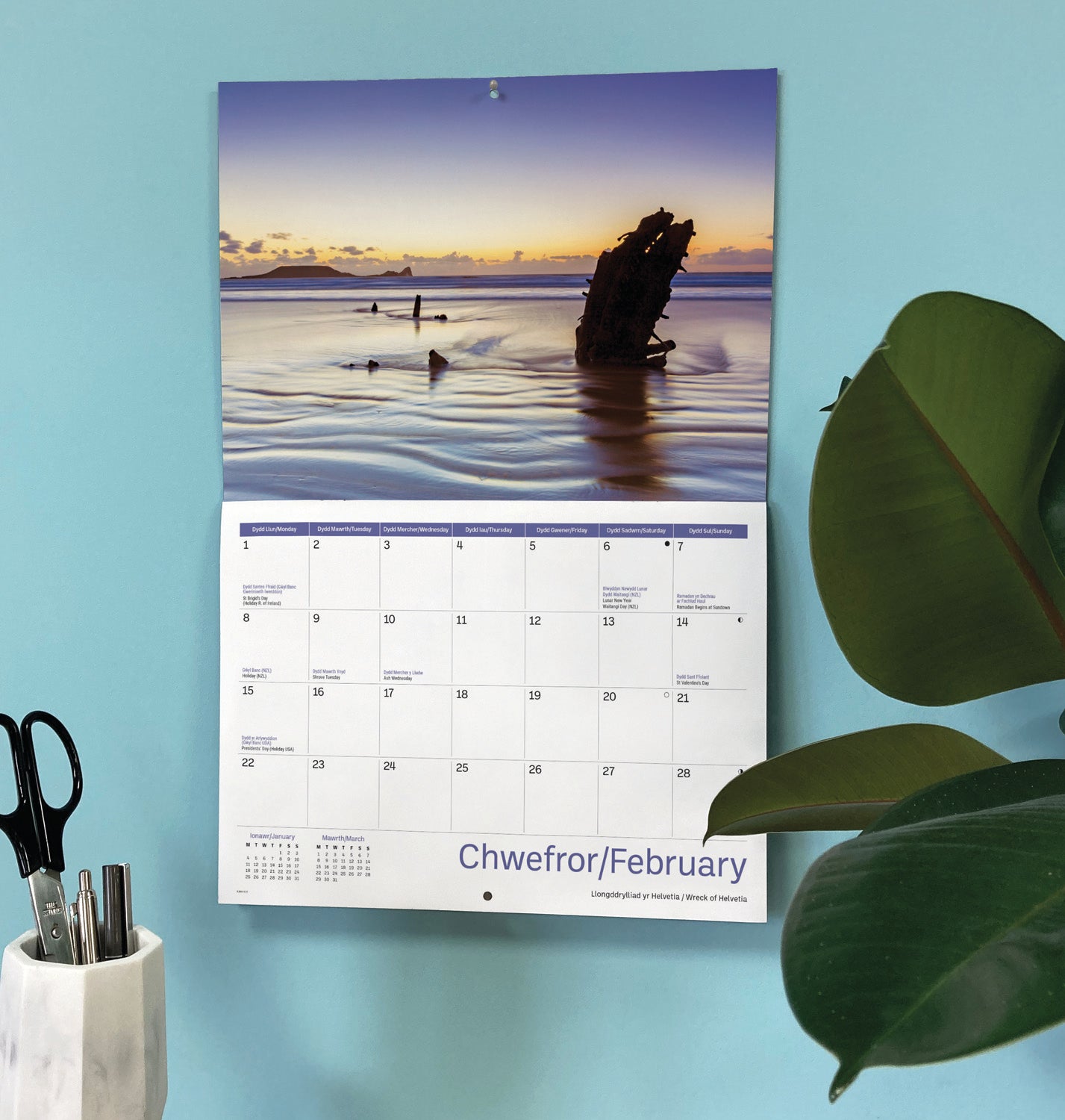 Gower A4 Calendar 2027