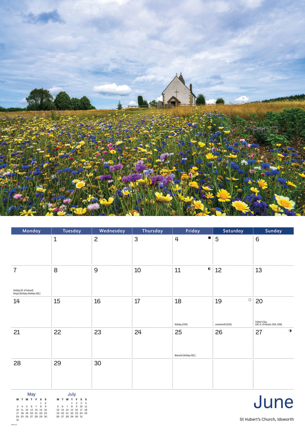 South Downs A4 Calendar 2027