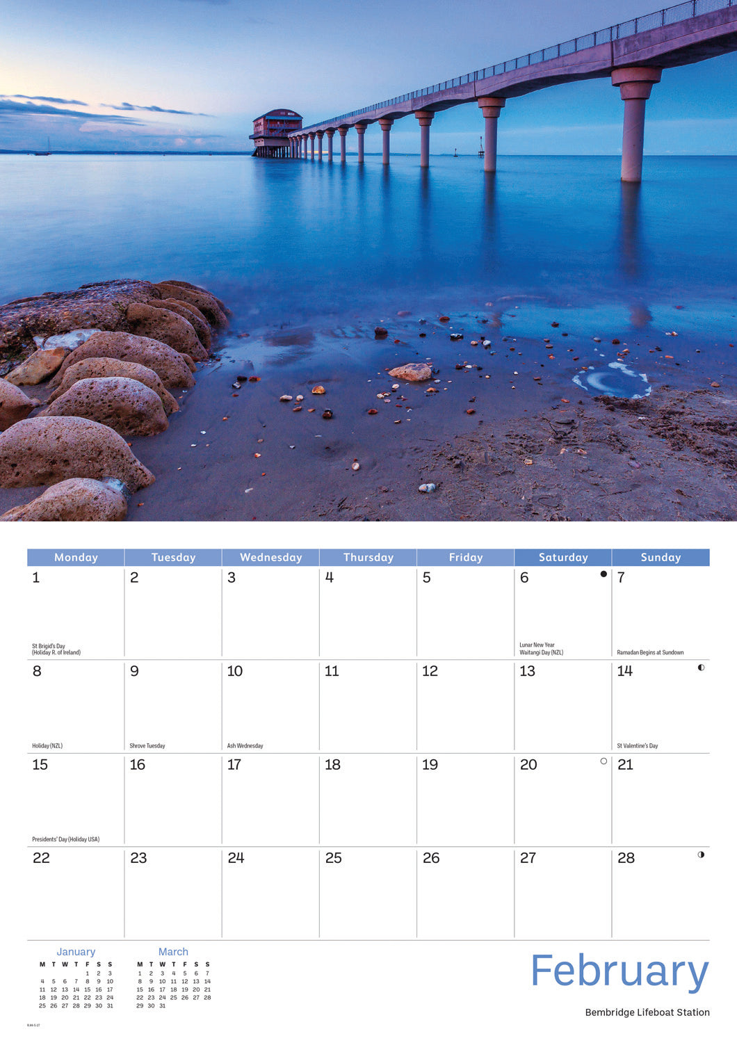 Isle of Wight A4 Calendar 2027