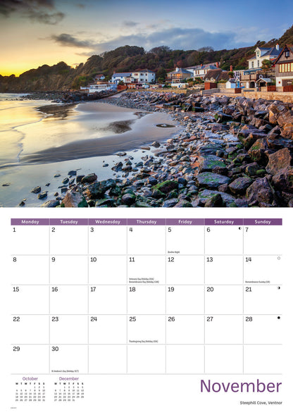 Isle of Wight A4 Calendar 2027