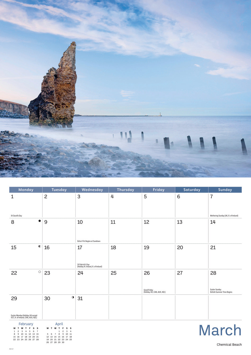 Northumberland & Durham A4 Calendar 2027