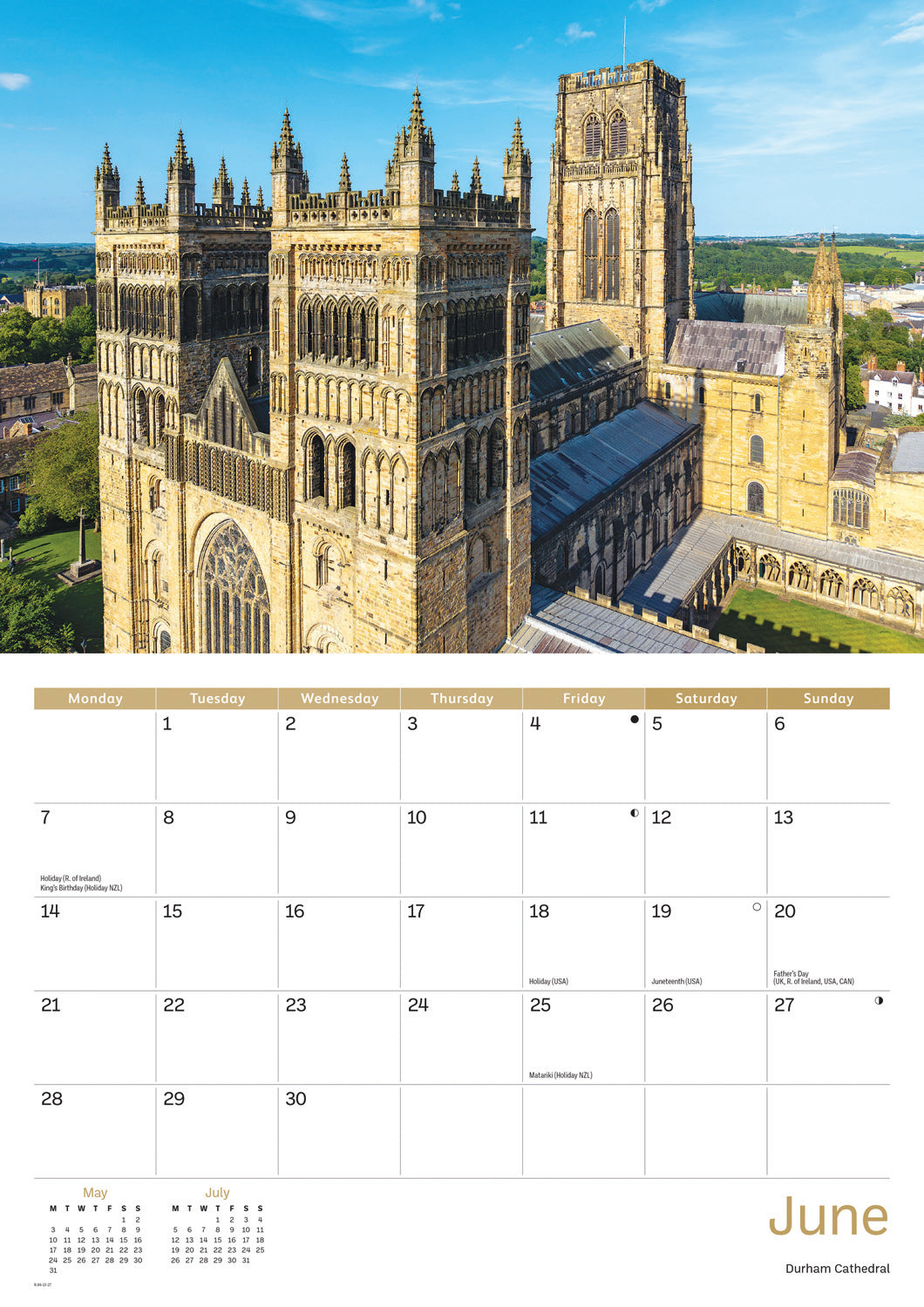 Northumberland & Durham A4 Calendar 2027