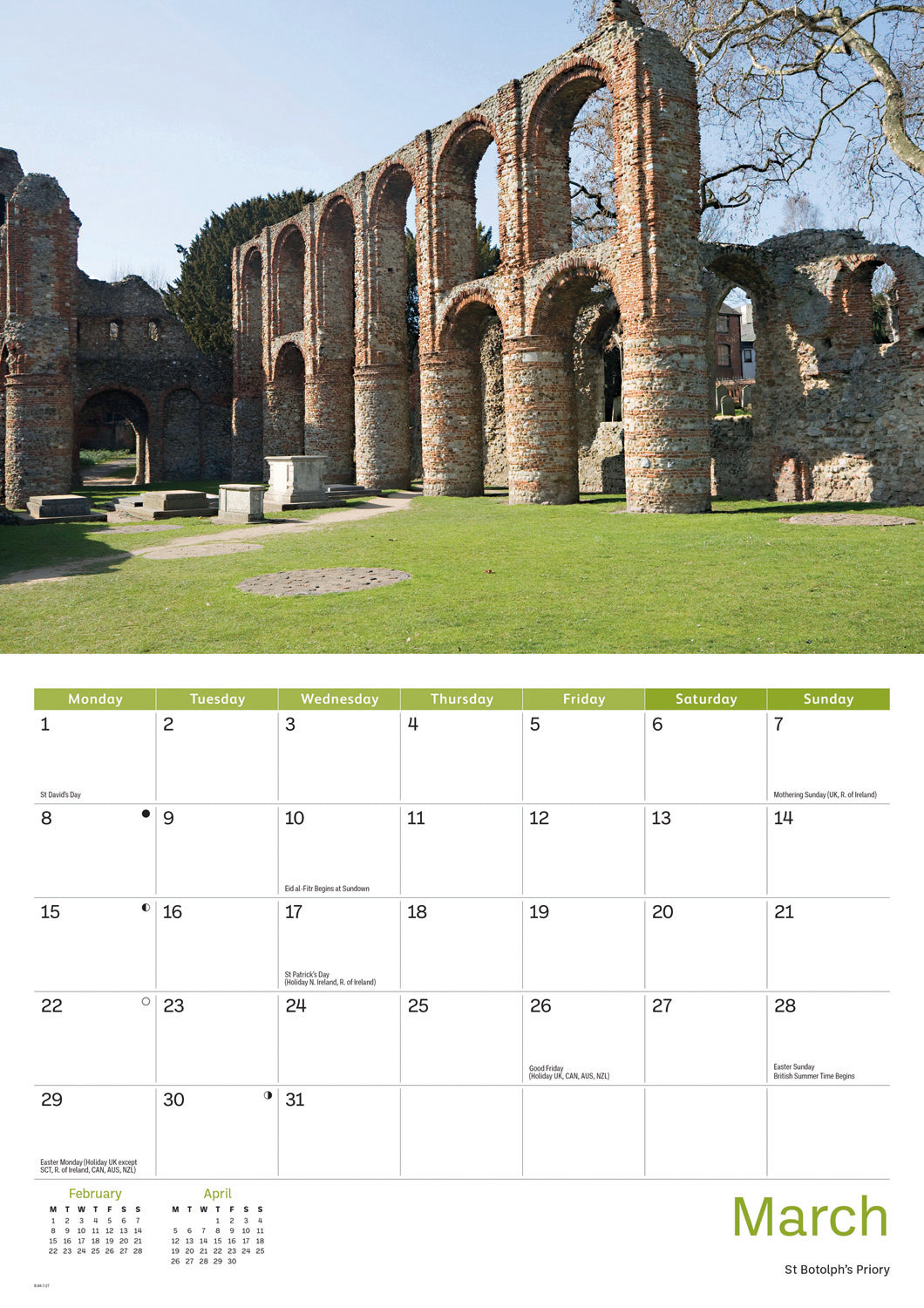 Essex A4 Calendar 2027