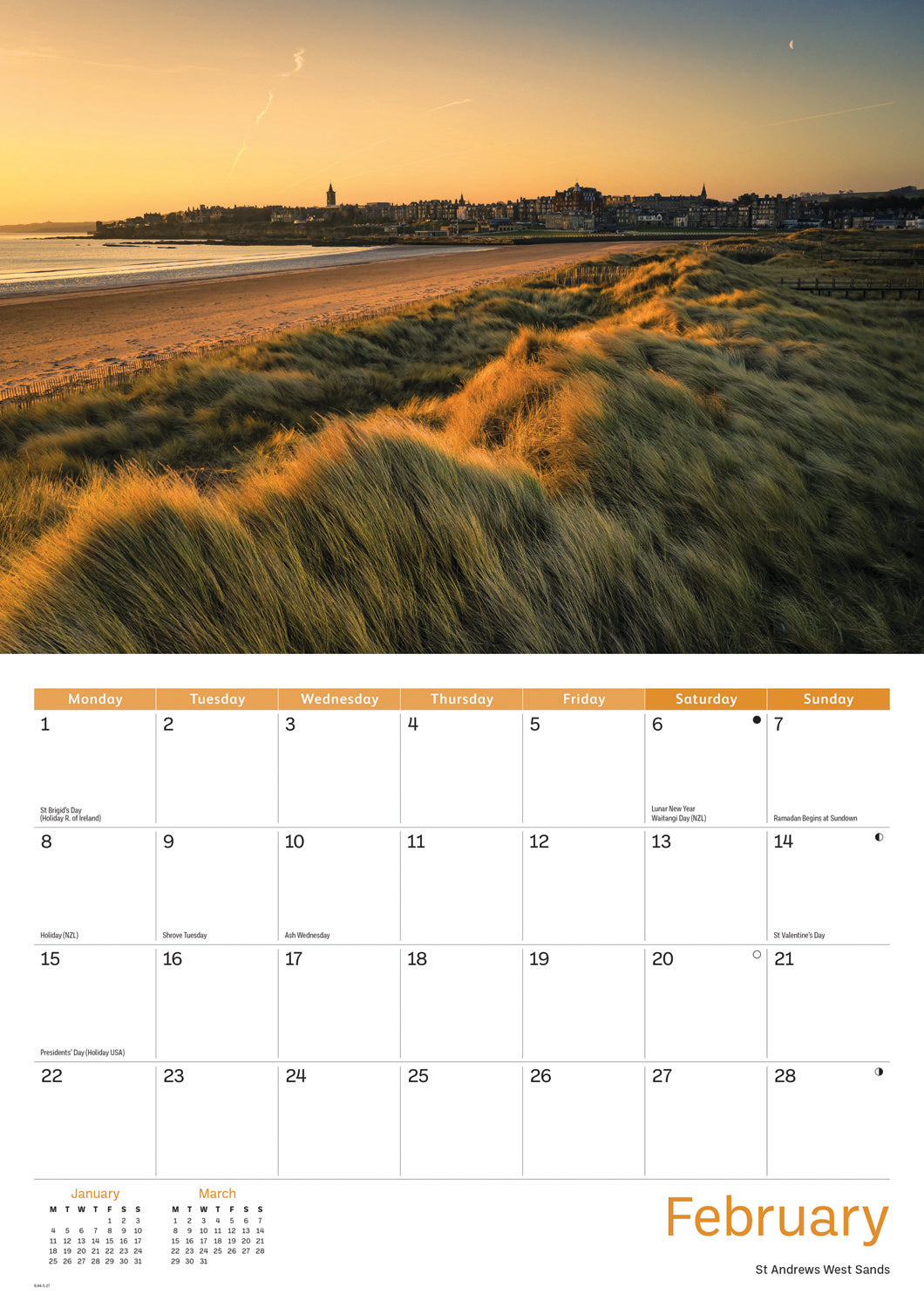 Kingdom of Fife A4 Calendar 2027