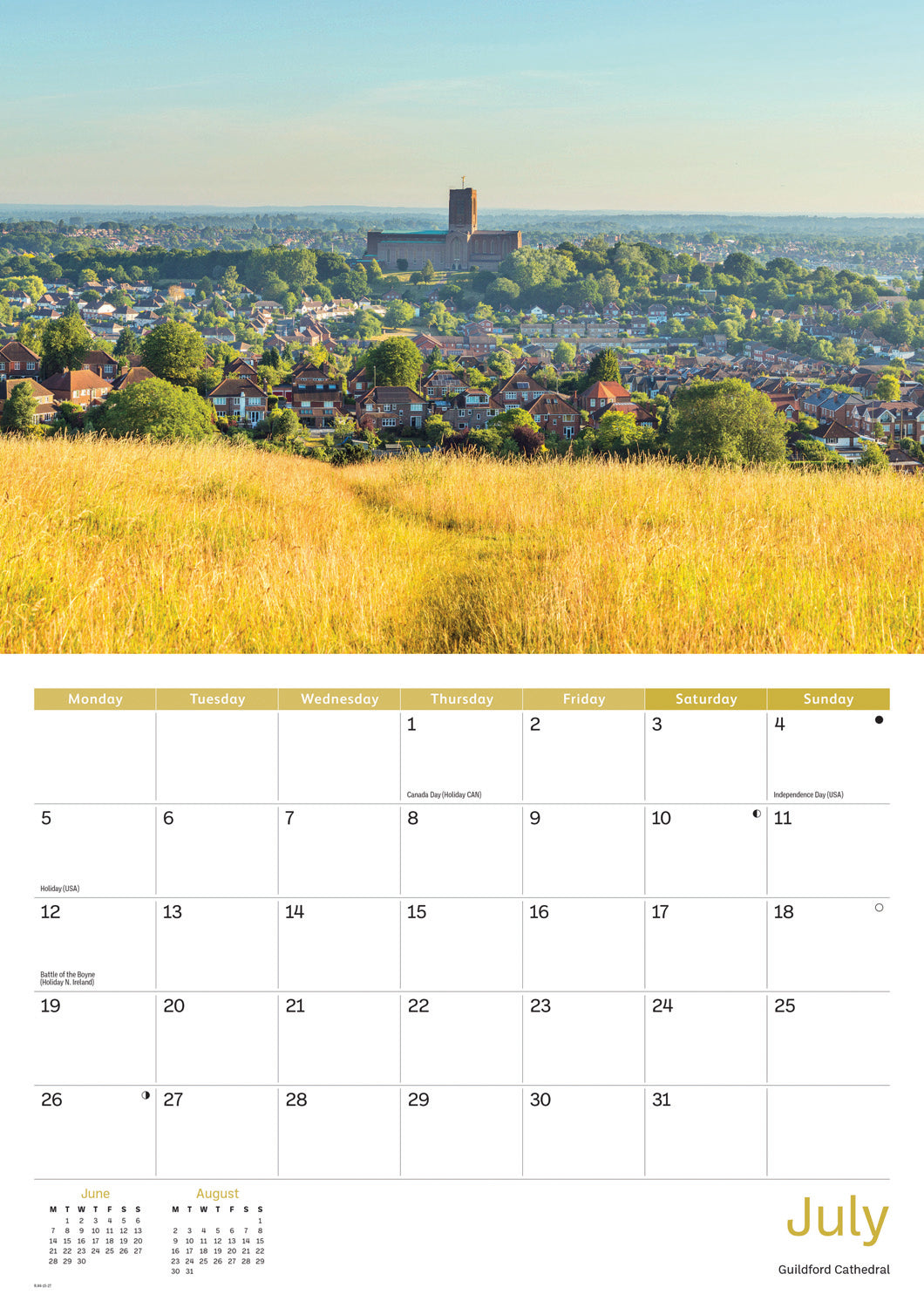 Surrey A4 Calendar 2027