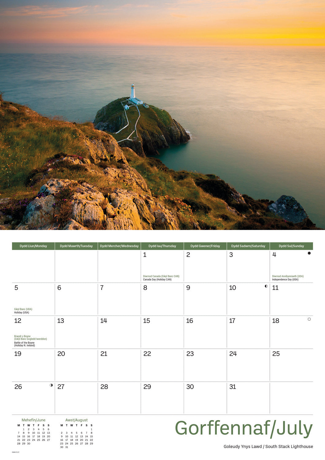 Isle of Anglesey A4 Calendar 2027