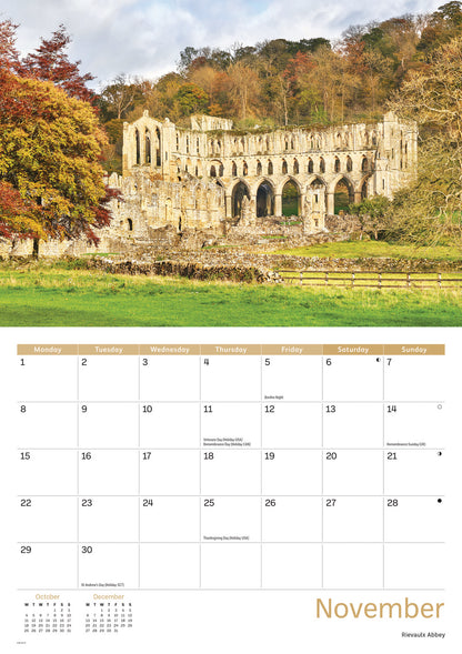 North York Moors A4 Calendar 2027