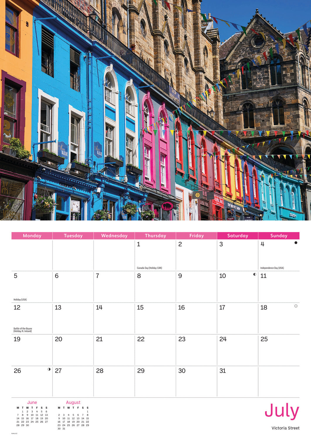 Edinburgh A4 Calendar 2027