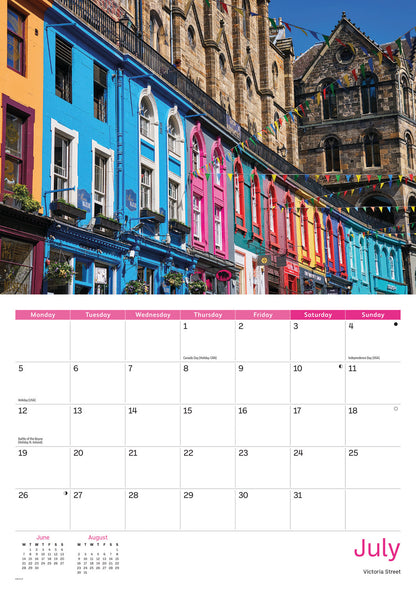 Edinburgh A4 Calendar 2027