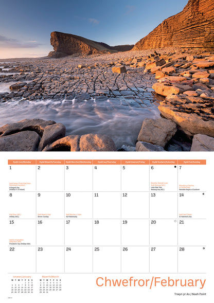 South Wales A4 Calendar 2027