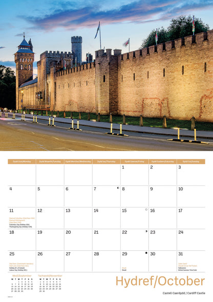 South Wales A4 Calendar 2027
