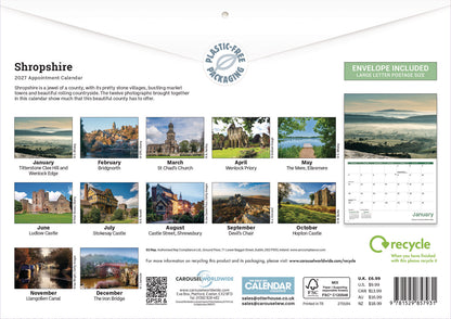 Shropshire A4 Calendar 2027