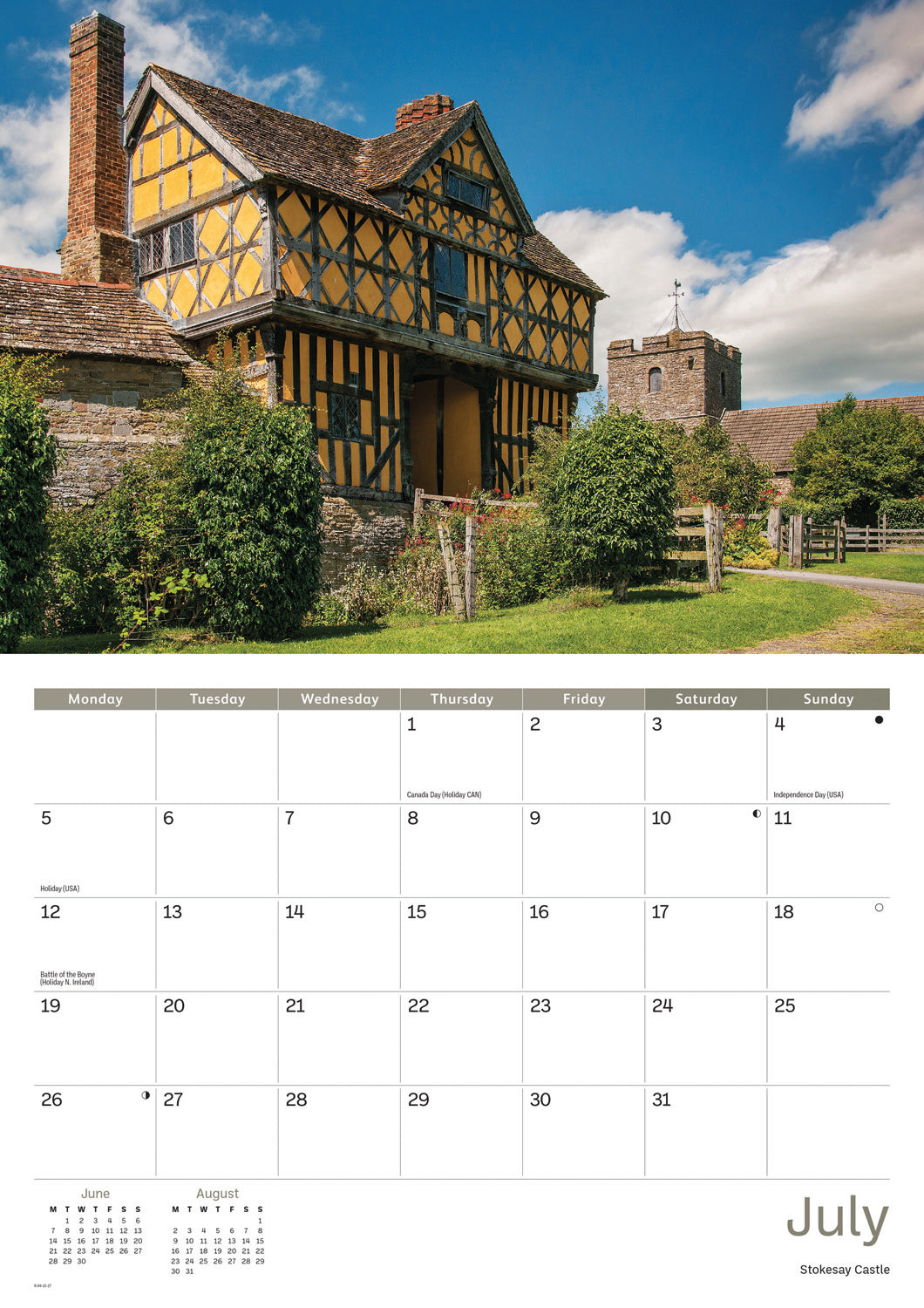 Shropshire A4 Calendar 2027