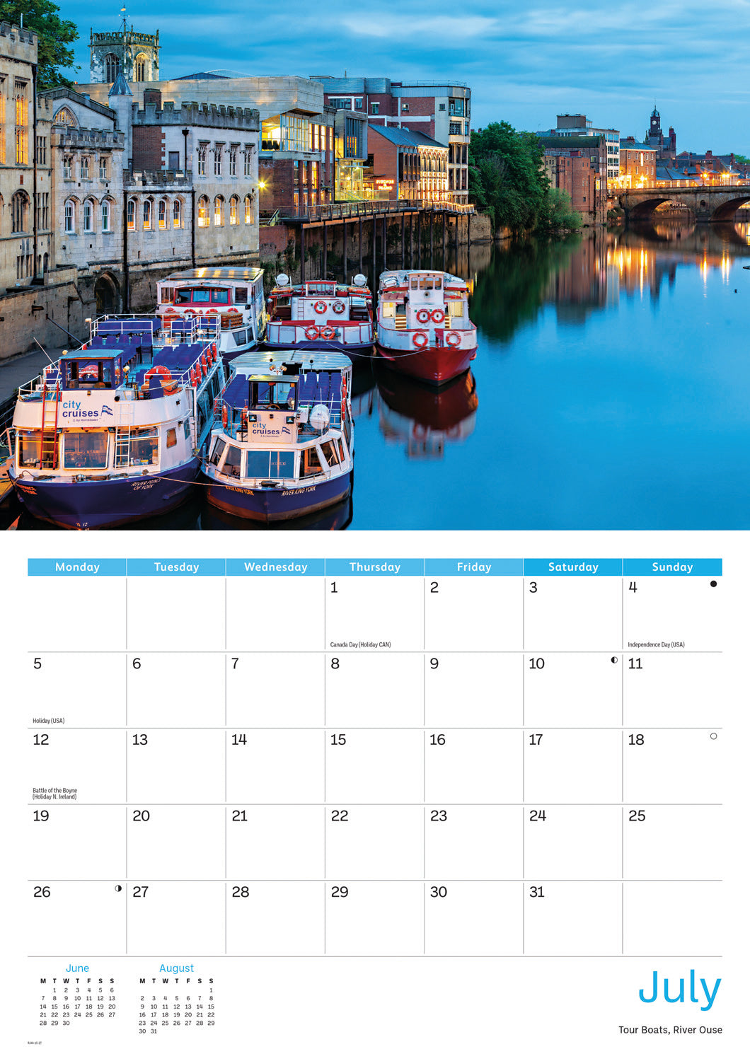 York A4 Calendar 2027