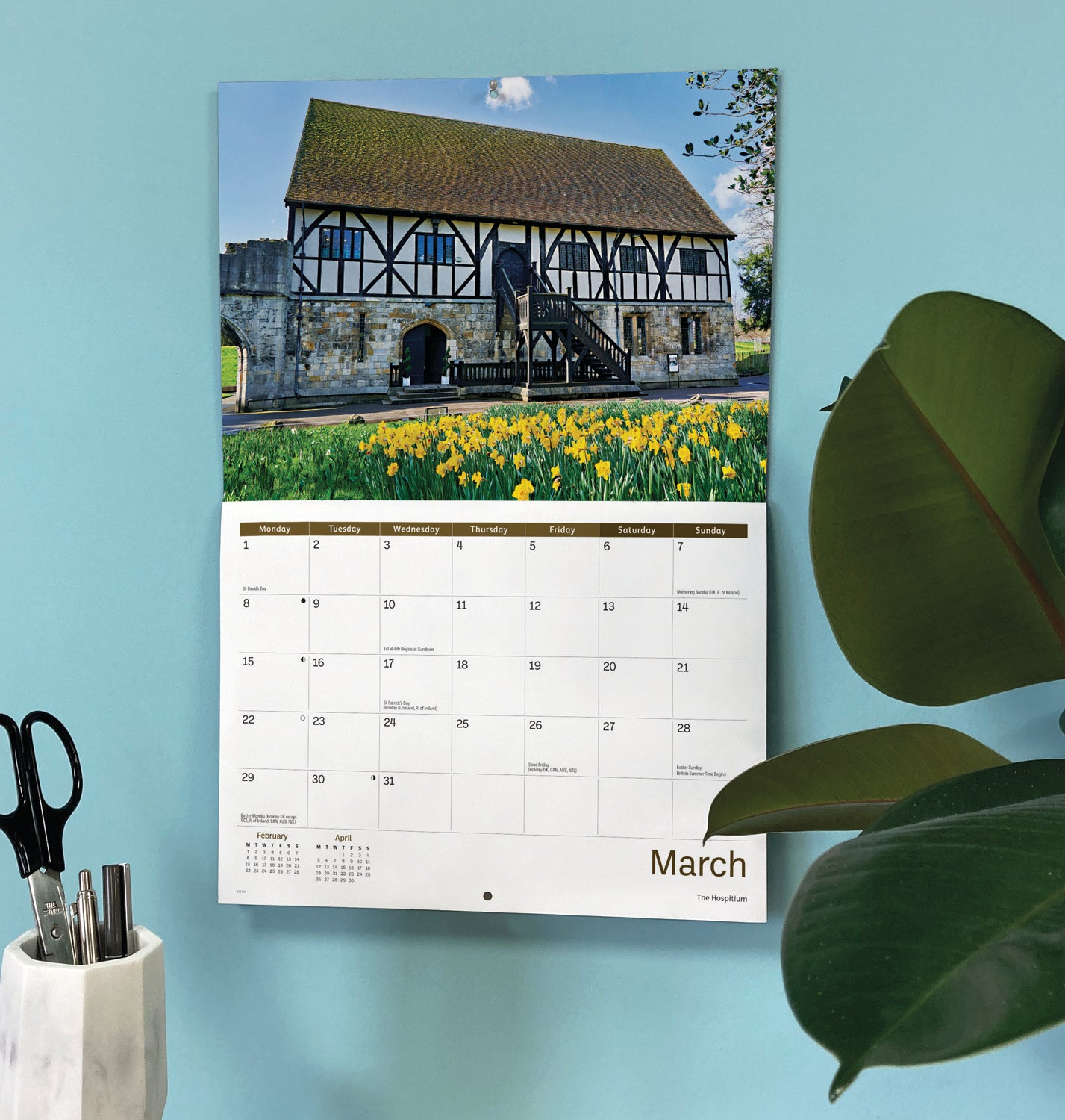 York A4 Calendar 2027