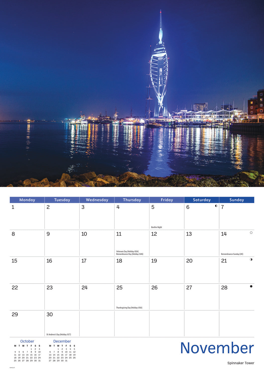 Hampshire A4 Calendar 2027