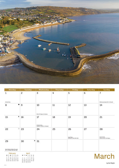 Jurassic Coast A4 Calendar 2027