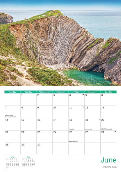 Jurassic Coast A4 Calendar 2027
