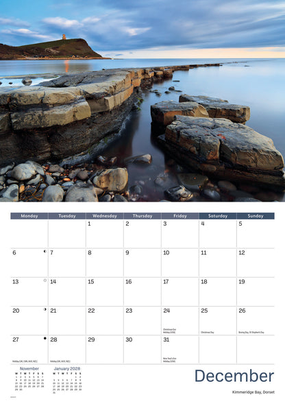 Jurassic Coast A4 Calendar 2027