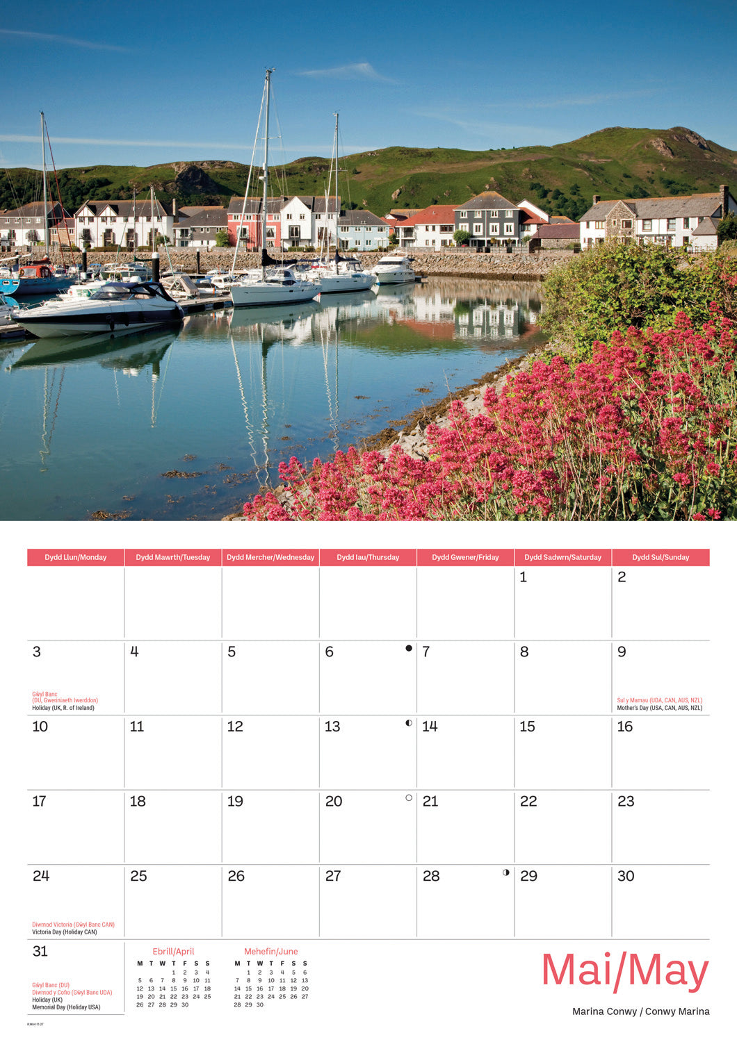 Llandudno and Conwy A4 Calendar 2027