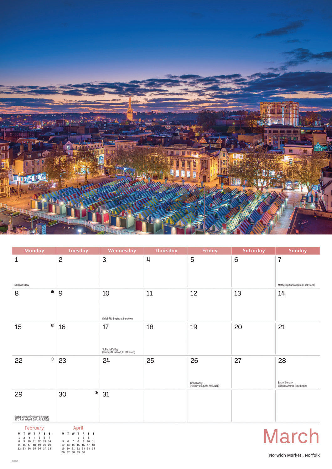 East Anglia A4 Calendar 2027