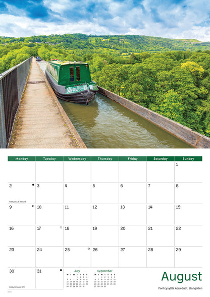 Canals & Waterways A4 Calendar 2027