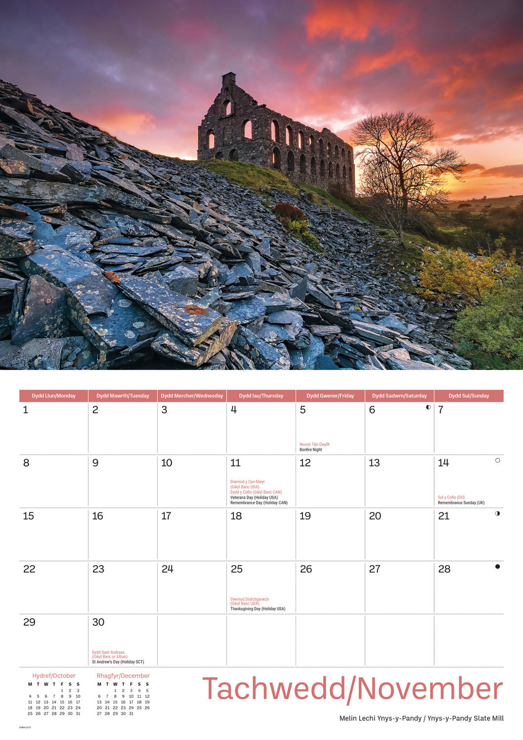 Snowdonia A4 Calendar 2027