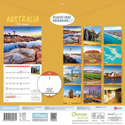 Australia Wall Calendar 2027