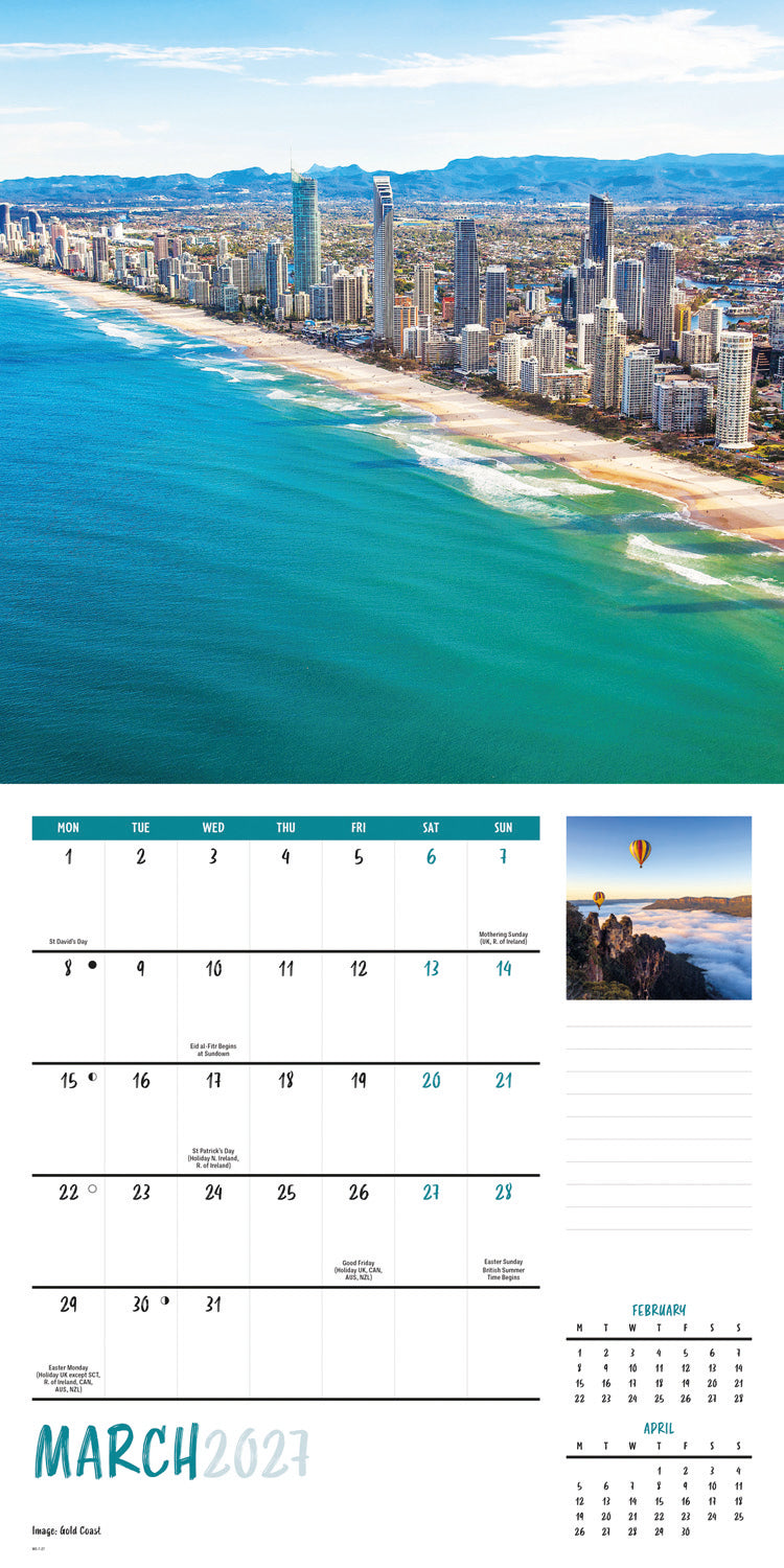 Australia Wall Calendar 2027