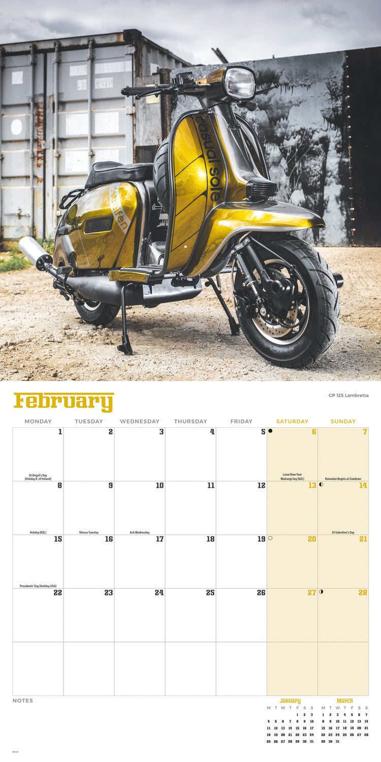 Scooters Wall Calendar 2027