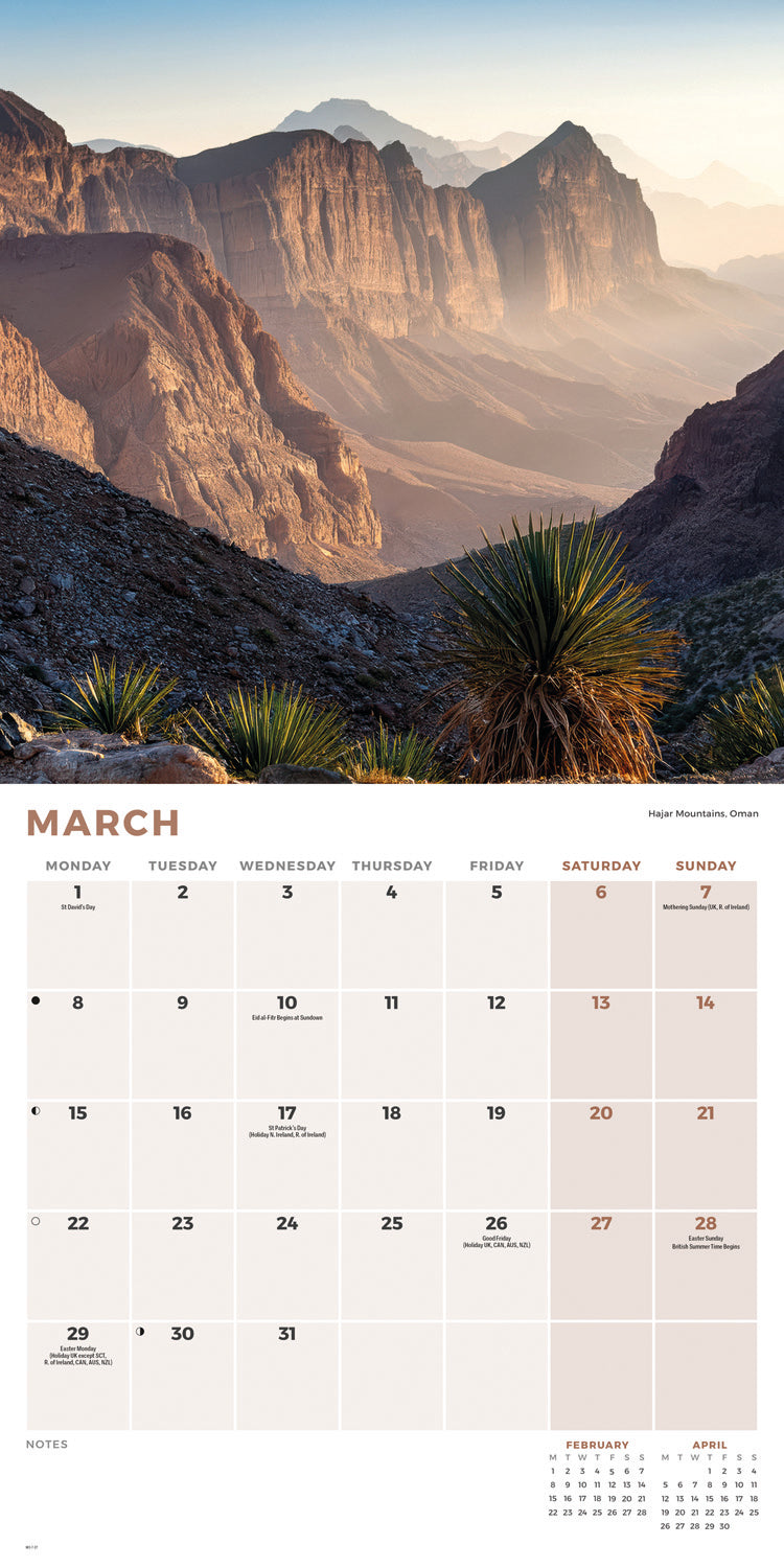 Mountains Wall Calendar 2027