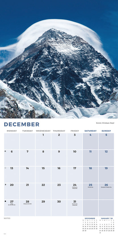 Mountains Wall Calendar 2027