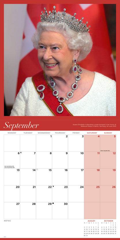 Queen Elizabeth II Wall Calendar 2027