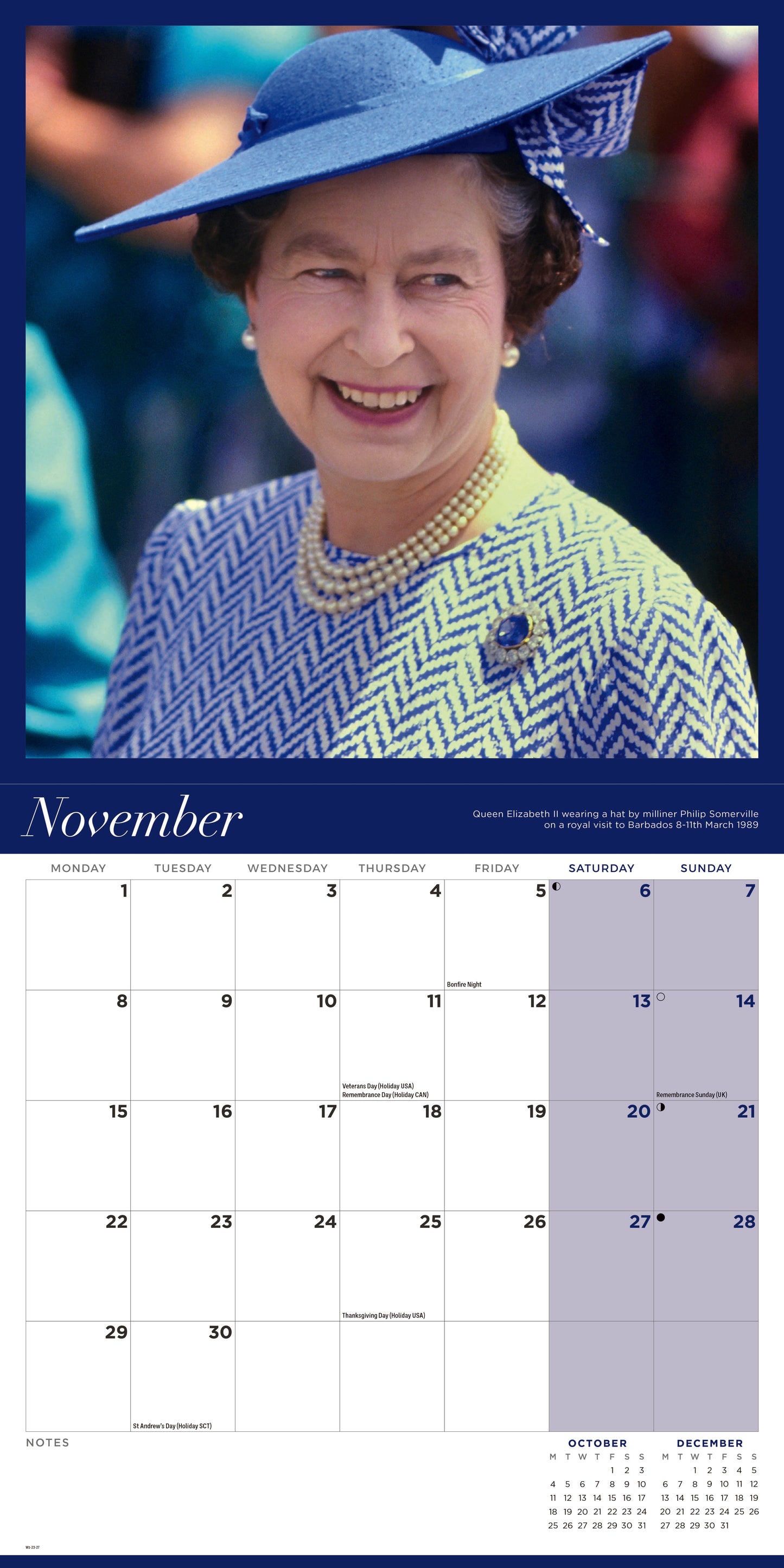 Queen Elizabeth II Wall Calendar 2027