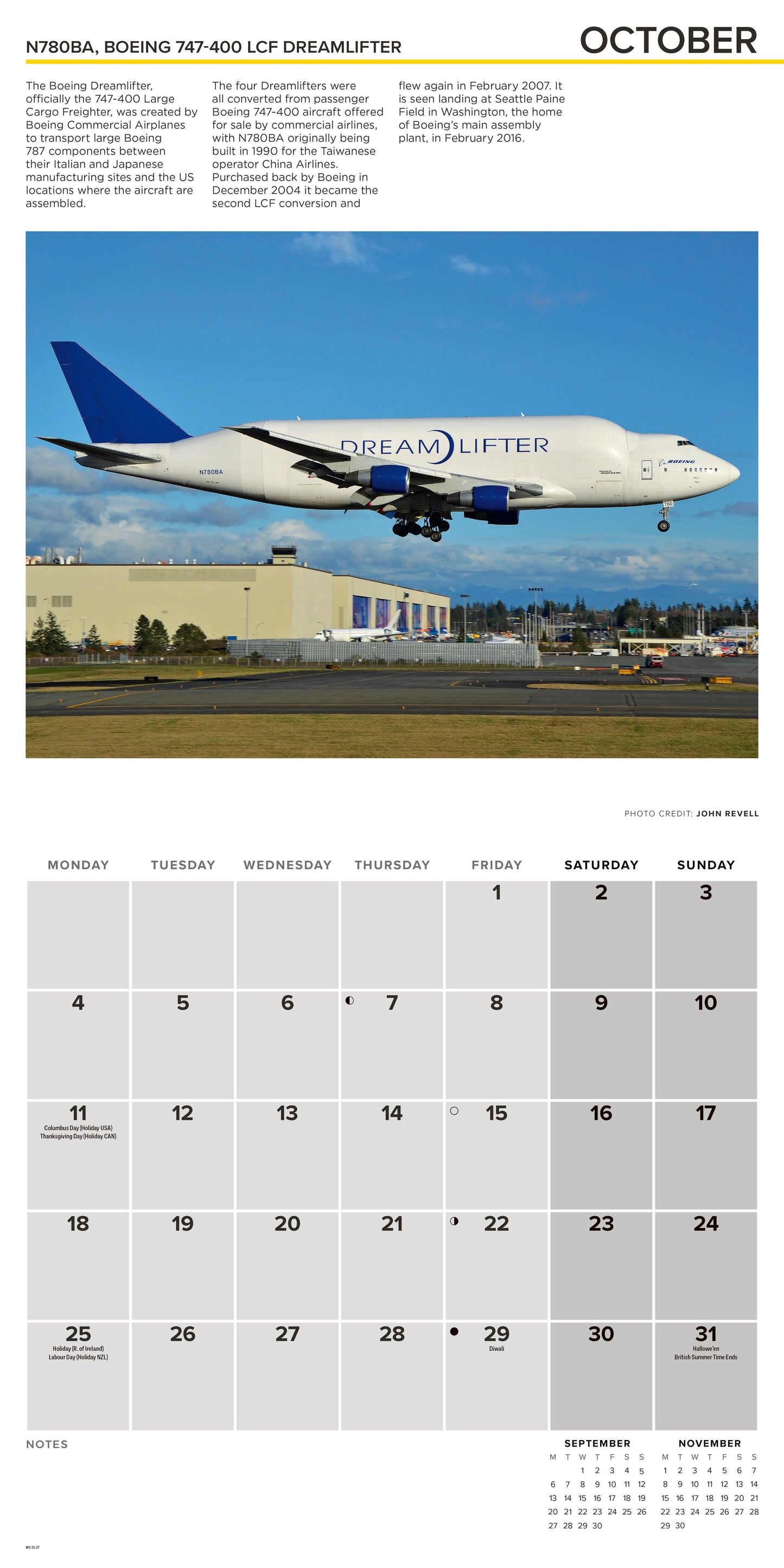Flight, Modern Commercial Airliners Wall Calendar 2027