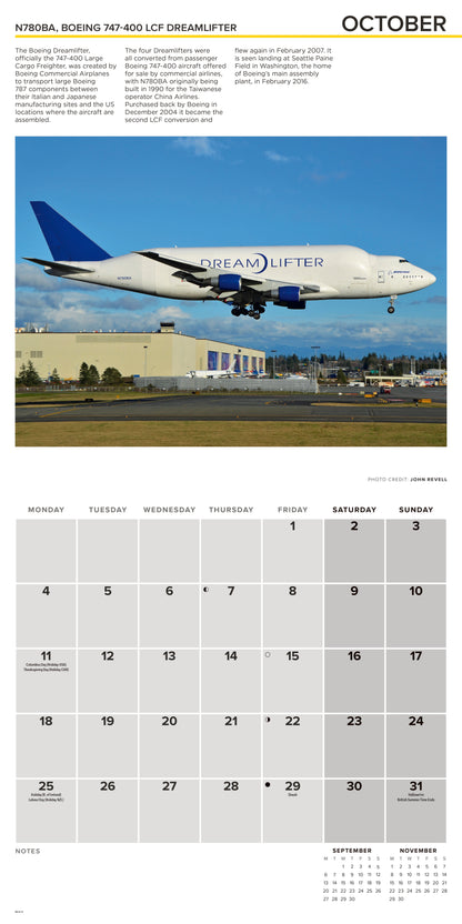 Flight, Modern Commercial Airliners Wall Calendar 2027
