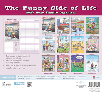 Funny Side of Life Wiro Planner Wall Calendar 2027